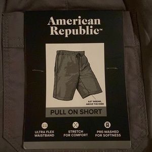 Pull on above knee shorts